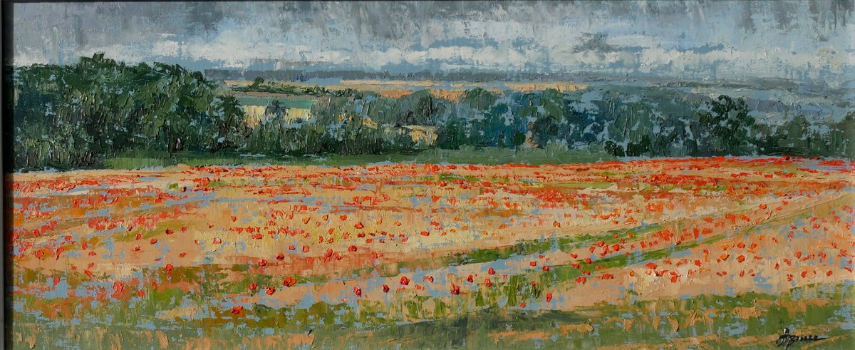 Poppies in the Storm by Hannah Bruce