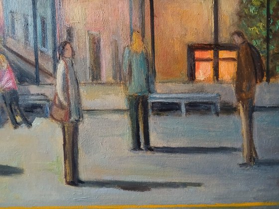On the platform