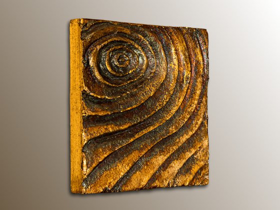 Woodcuts #6 | Group of 6 Textured Wood Wall Sculptures