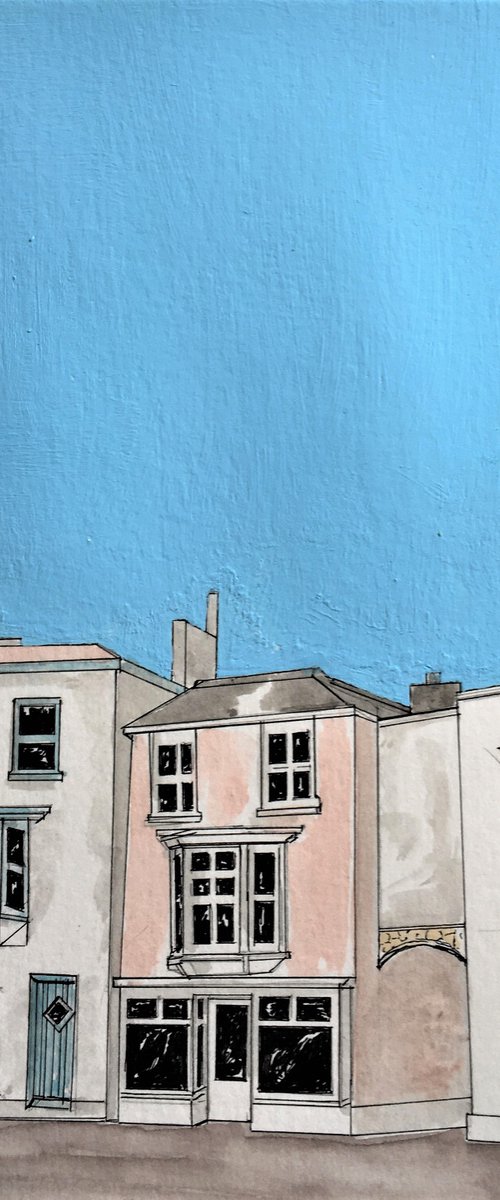 Seafront Houses #2 by Laurence Wheeler