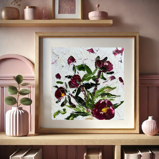 Peony Buds Painting