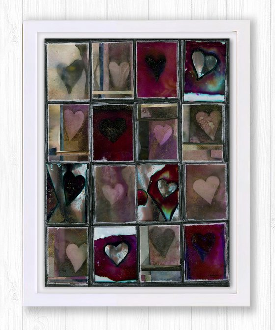 Heart Quilt - Abstract Heart Painting by Kathy Morton Stanion