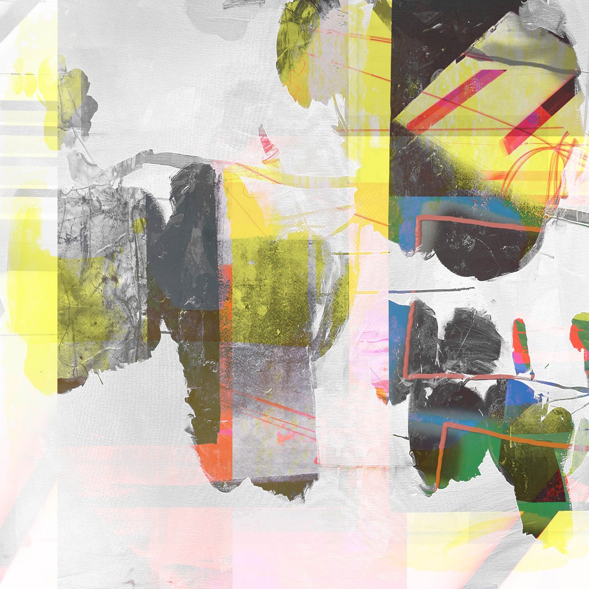 Abstract Limited Edition Print By The Most Active, 17 X 17", Computer Krush Re Flip, Original Artwork