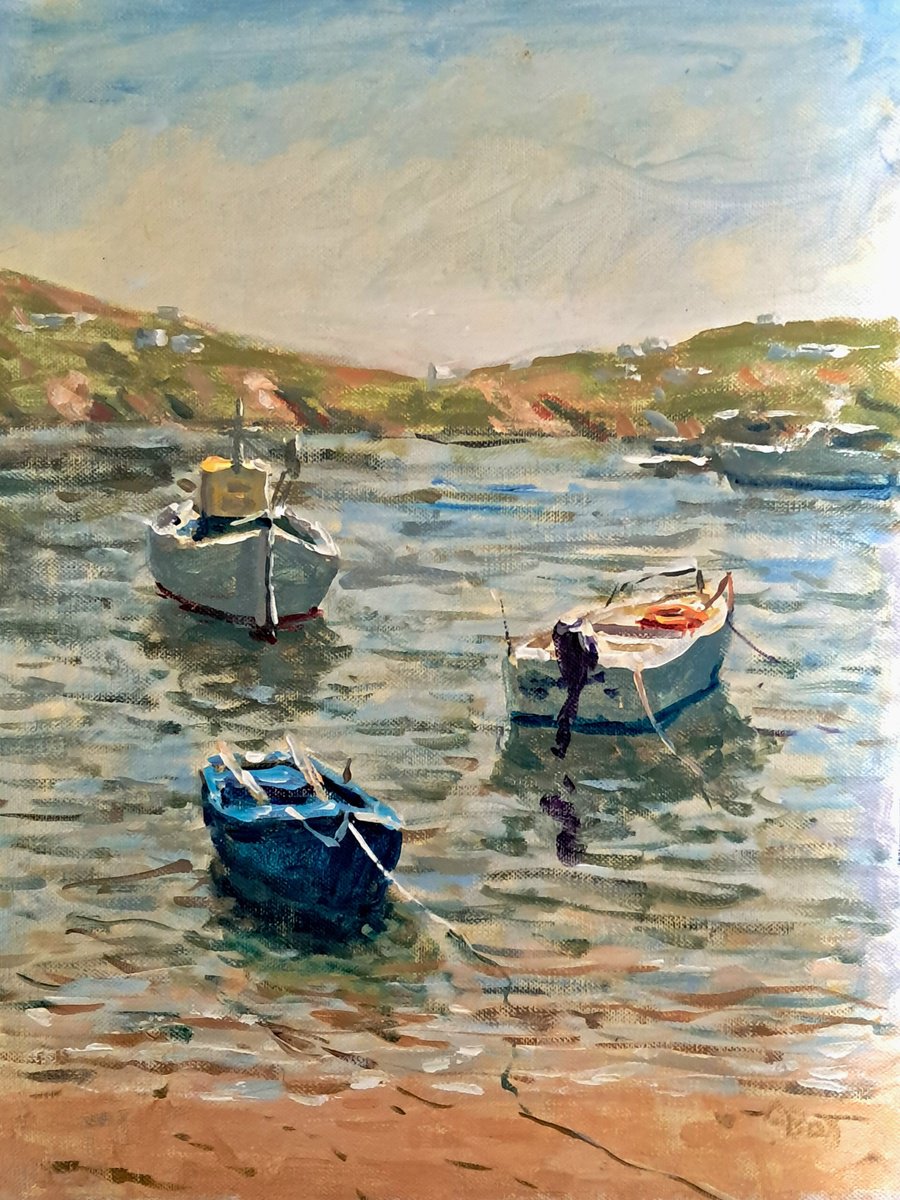  Boats By Dimitris Voyiazoglou, 17 X 20, Artwork For Sale On Artfinder