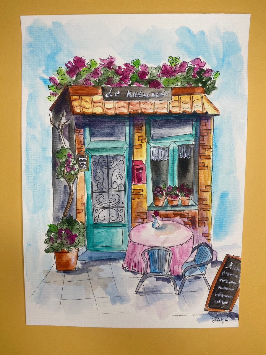 Small French cafe by Oksana Fedorova