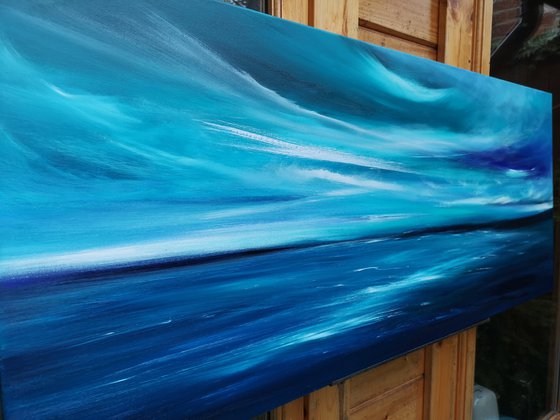 For the Love of Blue I - seascape, emotional, panoramic