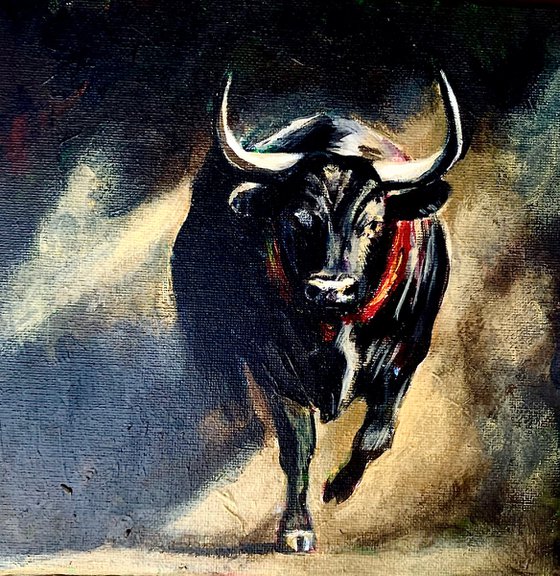 A ferocious bull