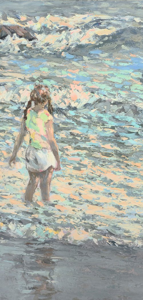 Ara Hakobyan By the sea Painting by Hrachya Hakobyan