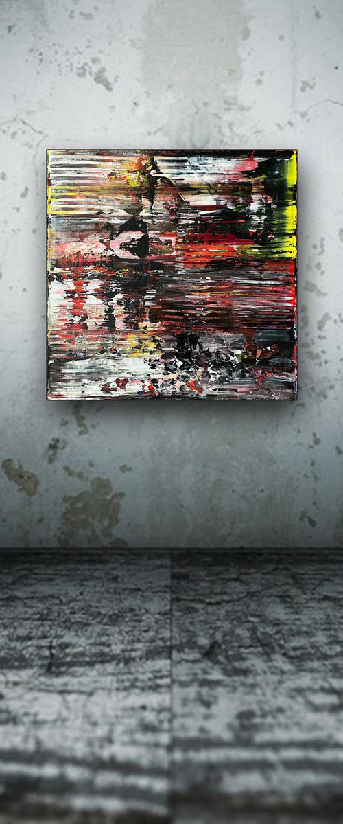 "Revenge" - Original PMS Abstract Acrylic and Oil Painting On Canvas - 20" x 20" by Preston M. Smith (PMS)