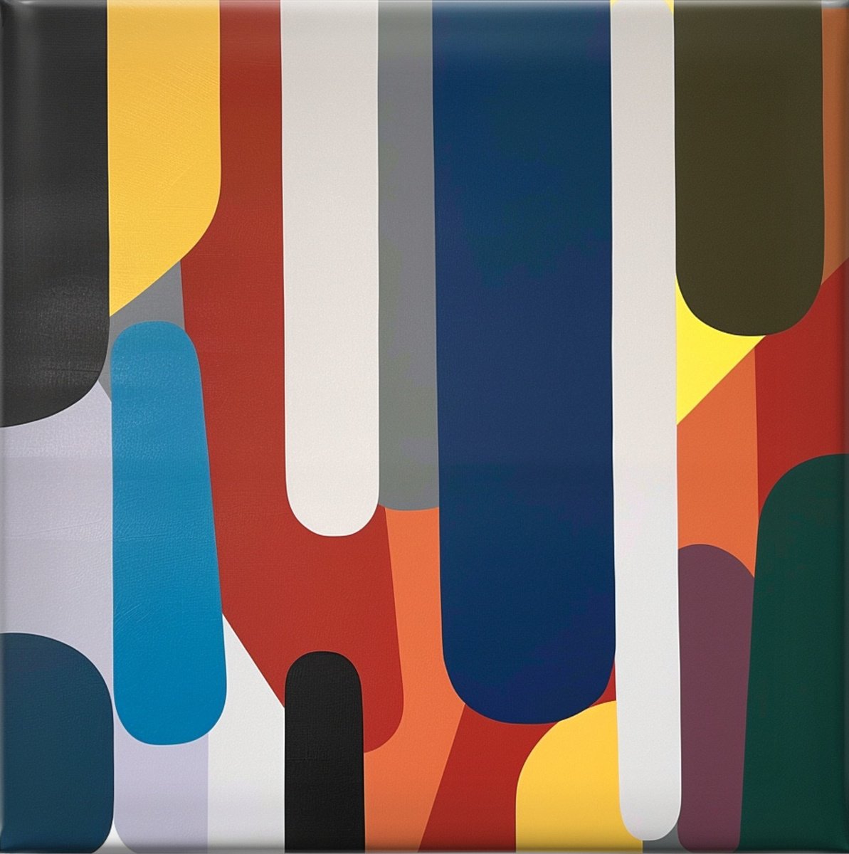 Abstract Acrylic Painting By V+V Kniazievi, 59 X 59", Change Of Plan #7, Original Artwork