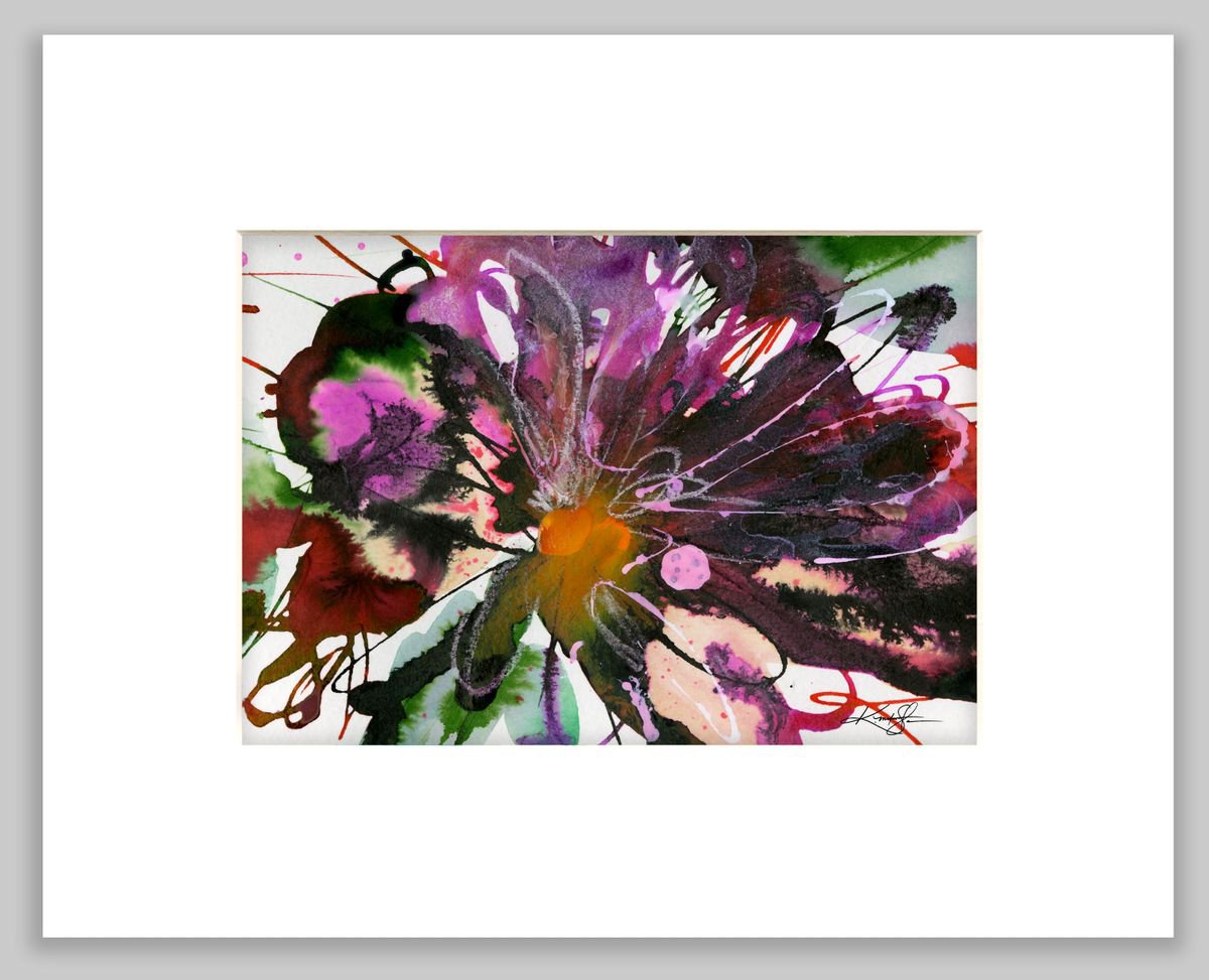 Floral Dance 17 - Abstract Floral Painting in mat by Kathy Morton Stanion by Kathy Morton Stanion