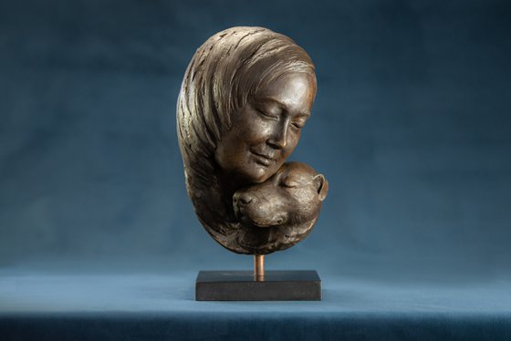 Portrait of Dog and Woman BR