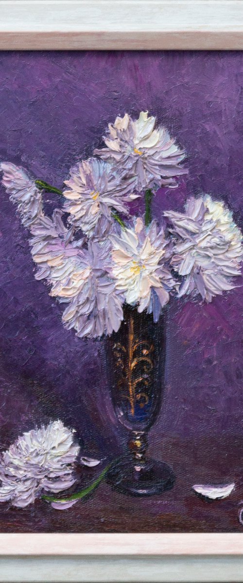 Still life with chrysanthemums by Dmitrij Tikhov