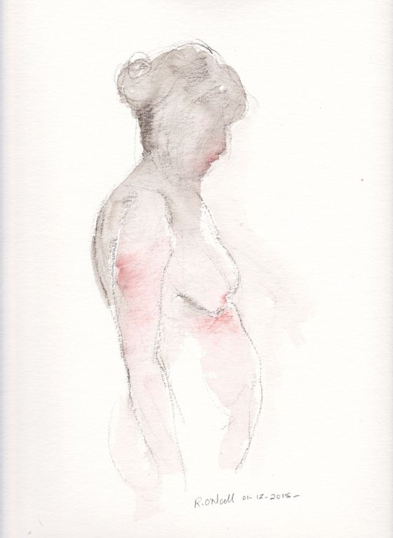 standing female nude