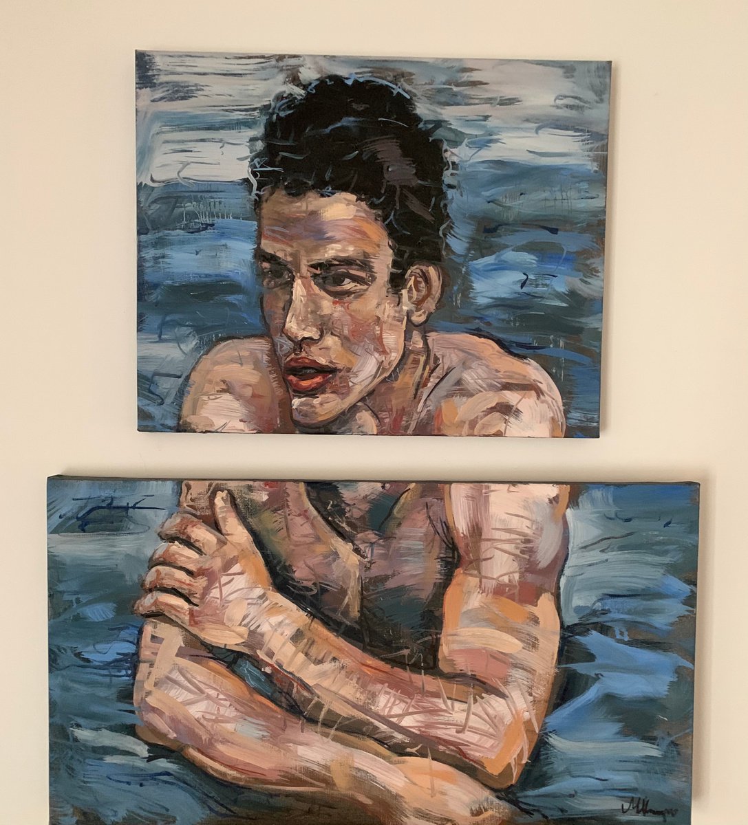 Male nude naked man oil painting by Emmanouil Nanouris