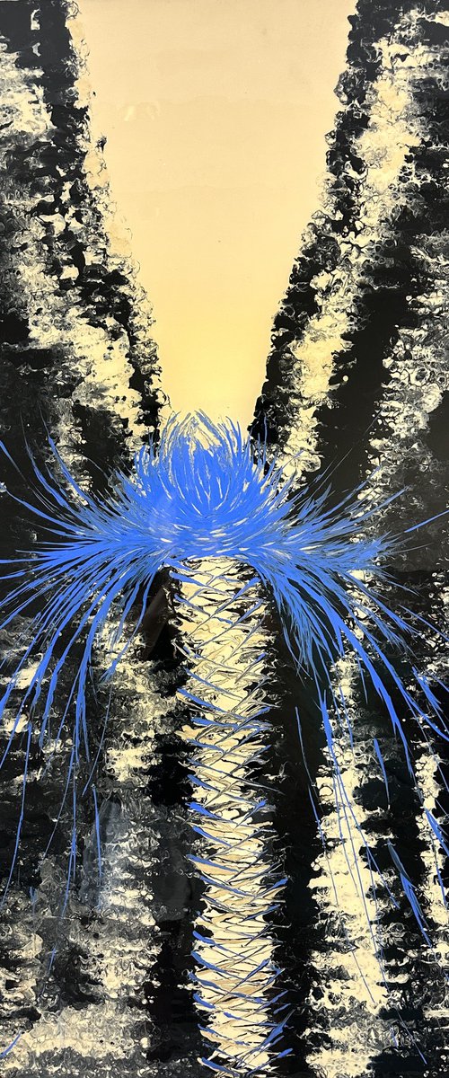 VERTIGO - Black Shampagne Cobalt Art by Kseniia Turik