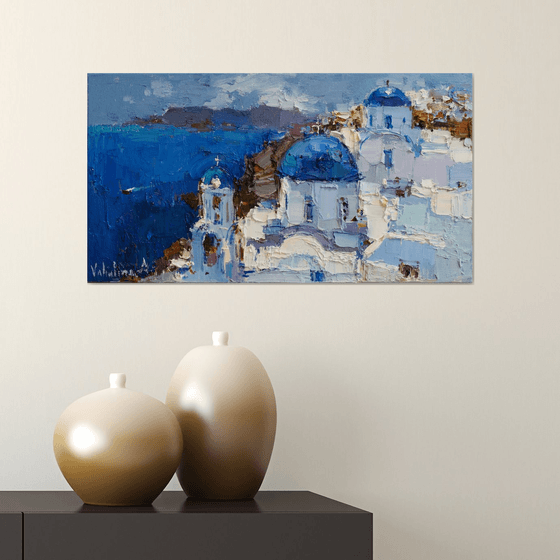 Santorini, Greece - Original landscape painting