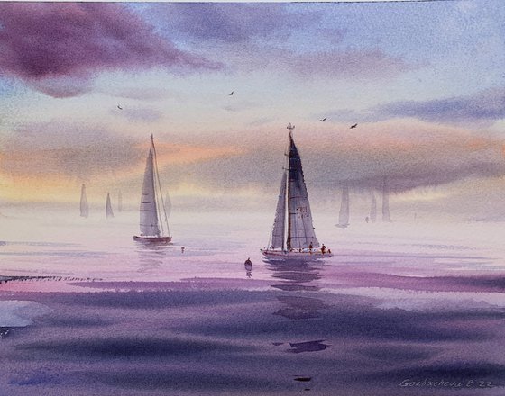 Yachts at sea #7