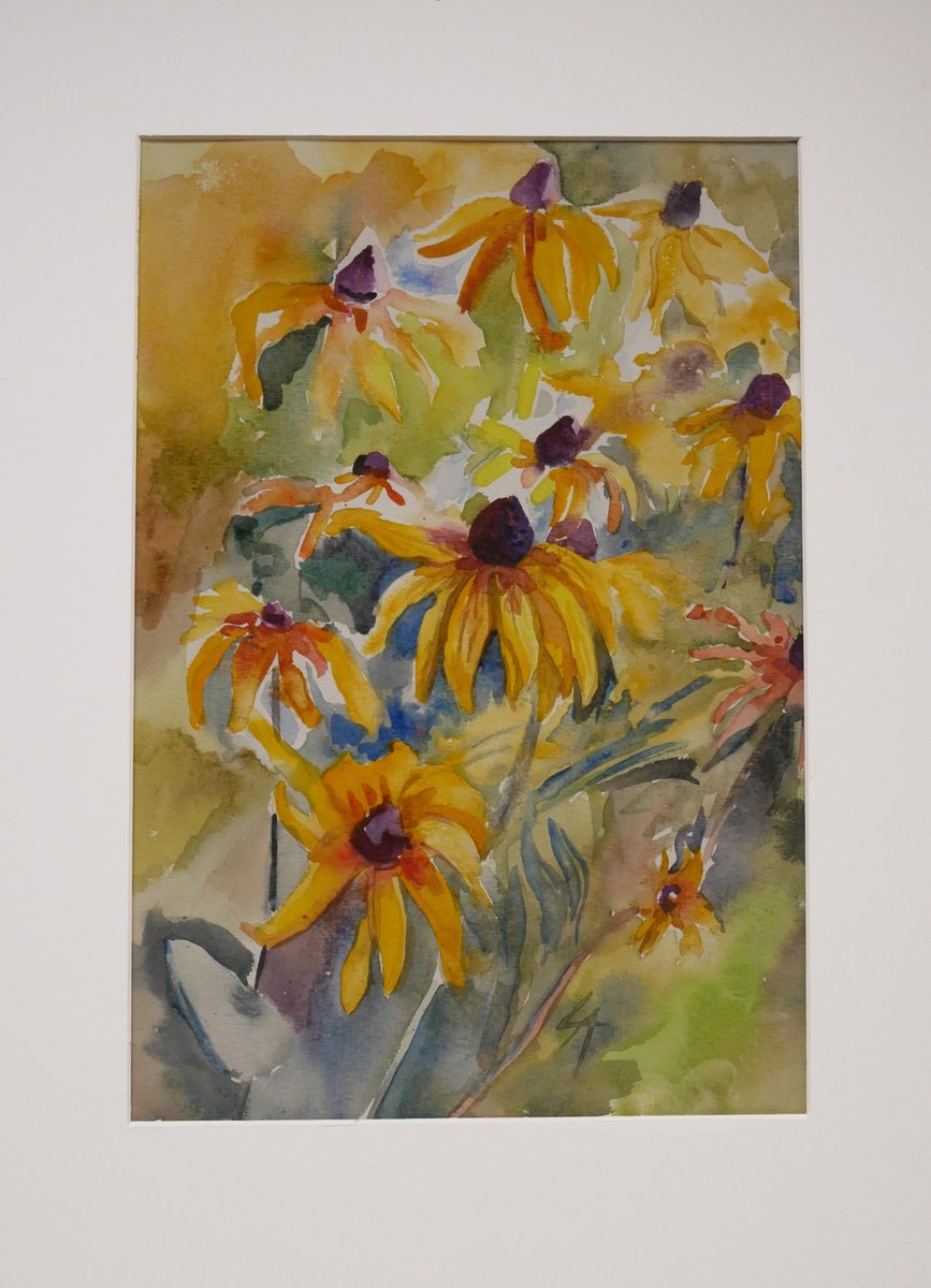 Impressionistic Botanical Watercolour By Elena Lykhodid, 13 X 17, The Triumph Of Summer, Original Artwork