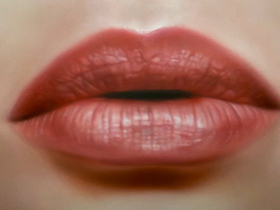 Realistic plump sensual lips