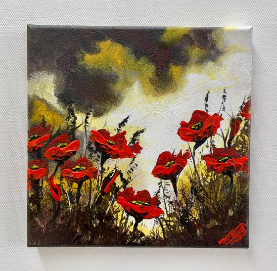 Textured Poppies