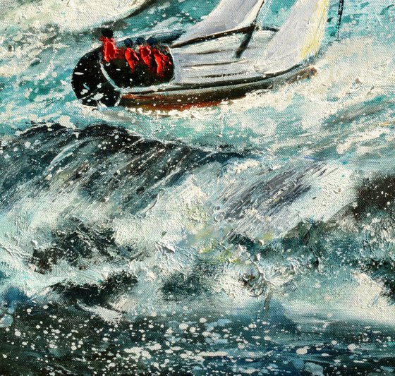 Rough at sea
