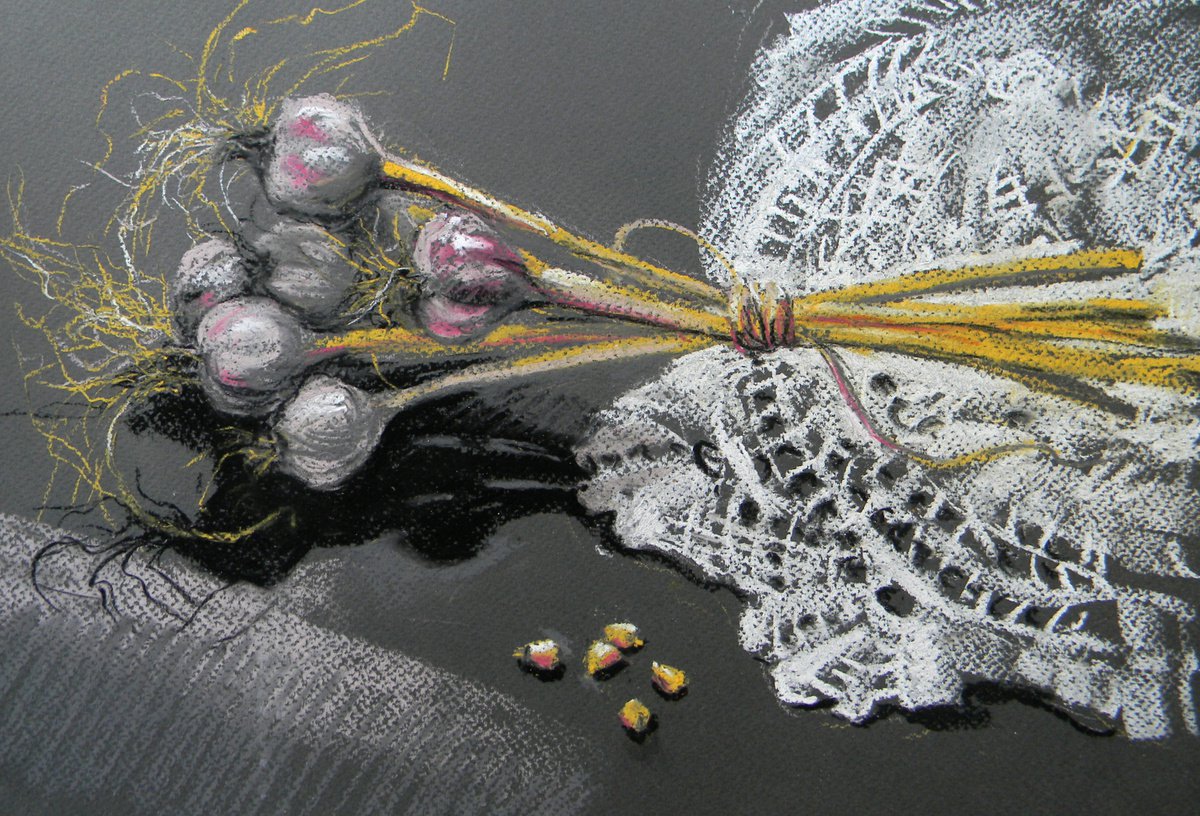 Garlic and lace by Liudmyla Chemodanova