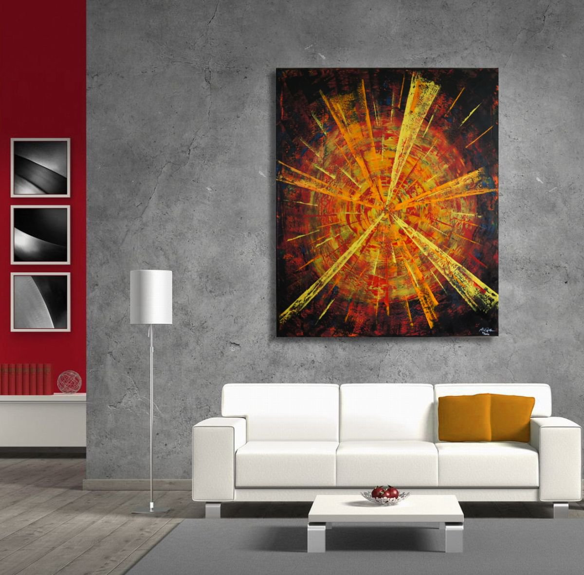 Heat Implosion (100 x 120 cm) XXL oil by Ansgar Dressler