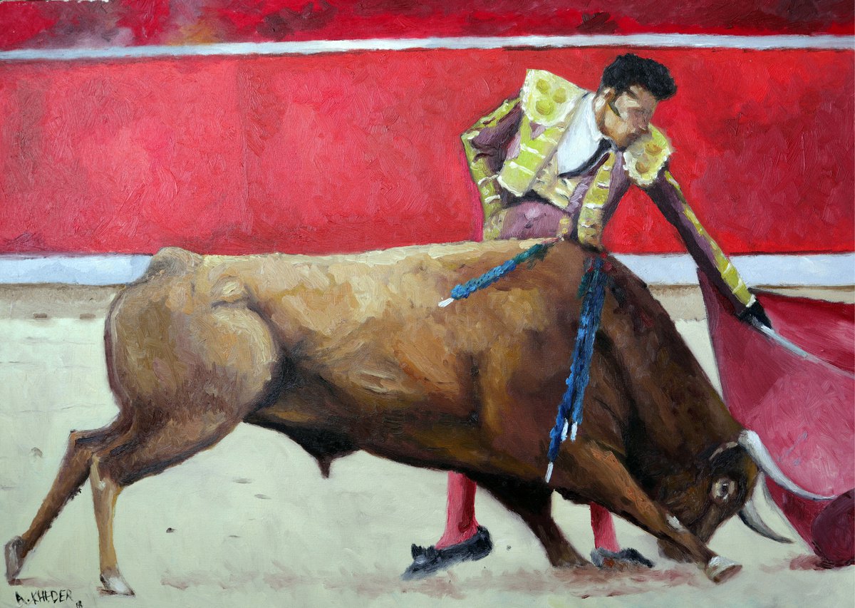 Bull Fighting by Kheder