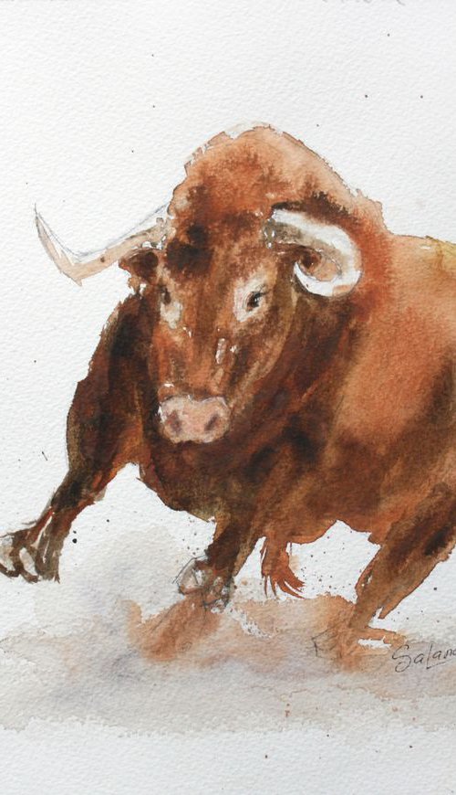 Bull II/  ORIGINAL PAINTING by Salana Art