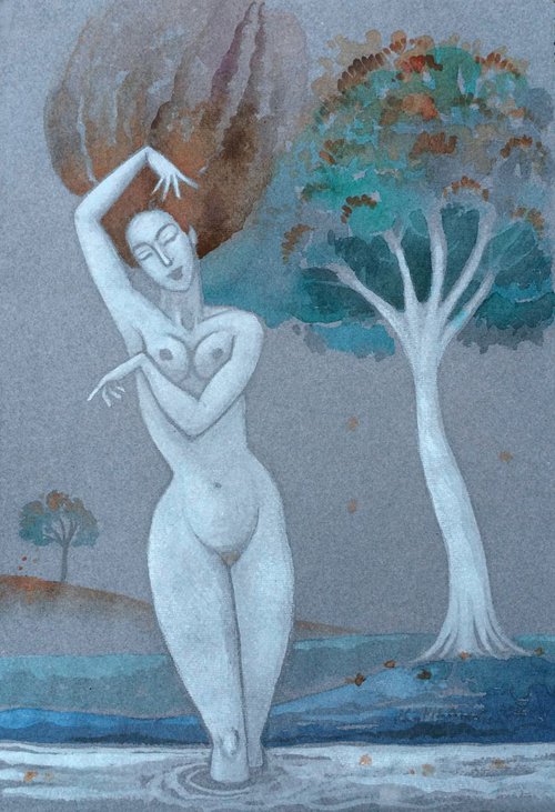 Autumn - Woman as tree by Phyllis Mahon