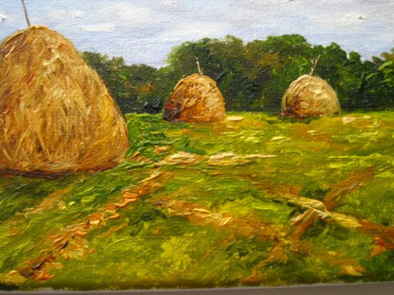 Country Hay Field Landscape