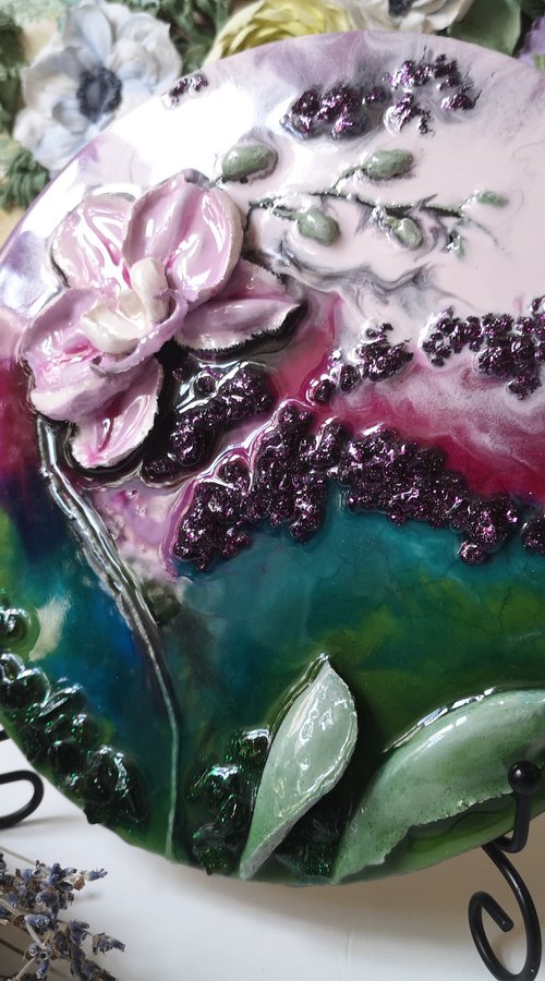 Purple dreams-Orchid & resin by Irina Stepanova