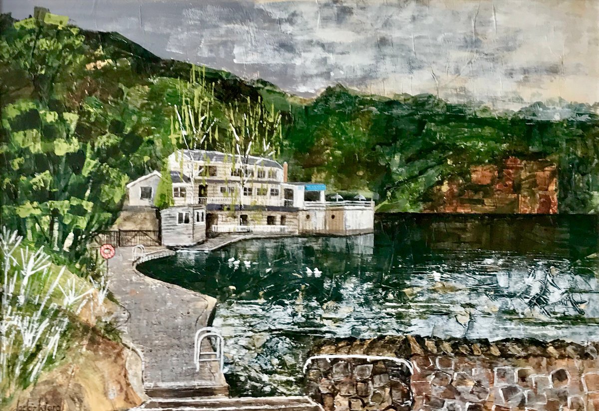Impressionistic Collage , Stoney Cove By Jackie Ward, 27 X 19, Artwork For Sale On Artfinder