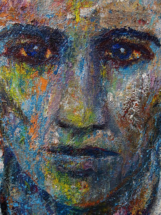 Original Oil Painting Expressionism Modern Portrait