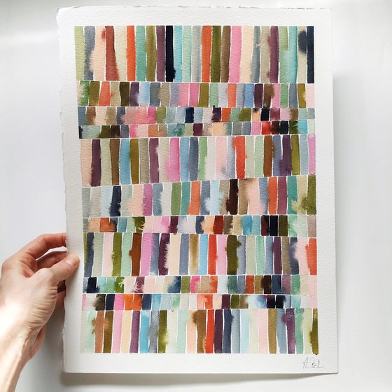 Abstract Watercolor Stripes