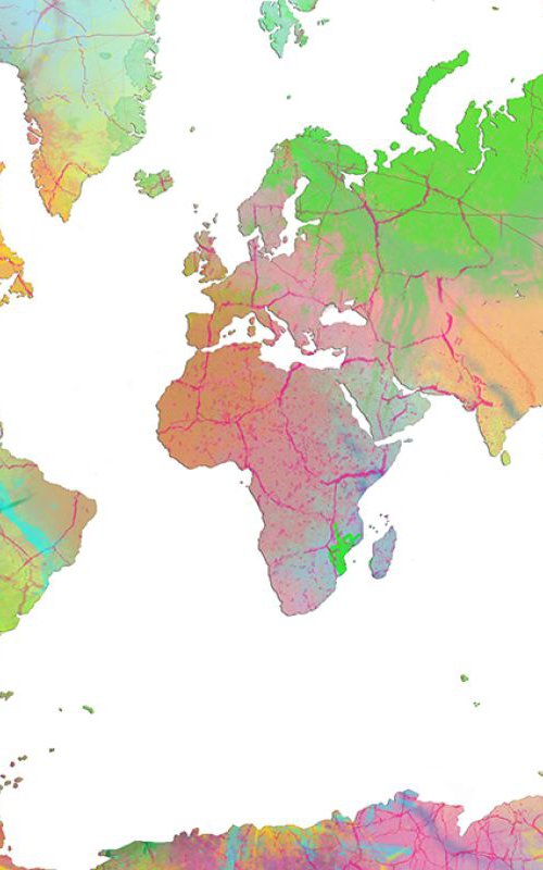 World Map 8 by Marlene Watson