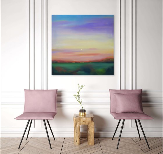 A peach sky