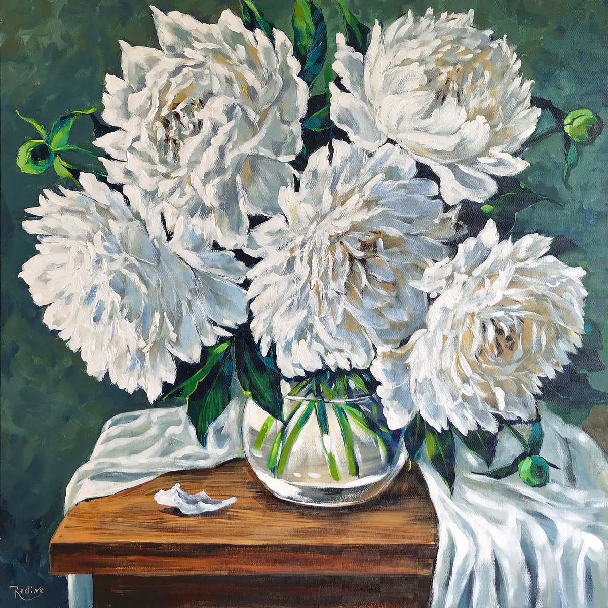 White peonies by Irina Redine