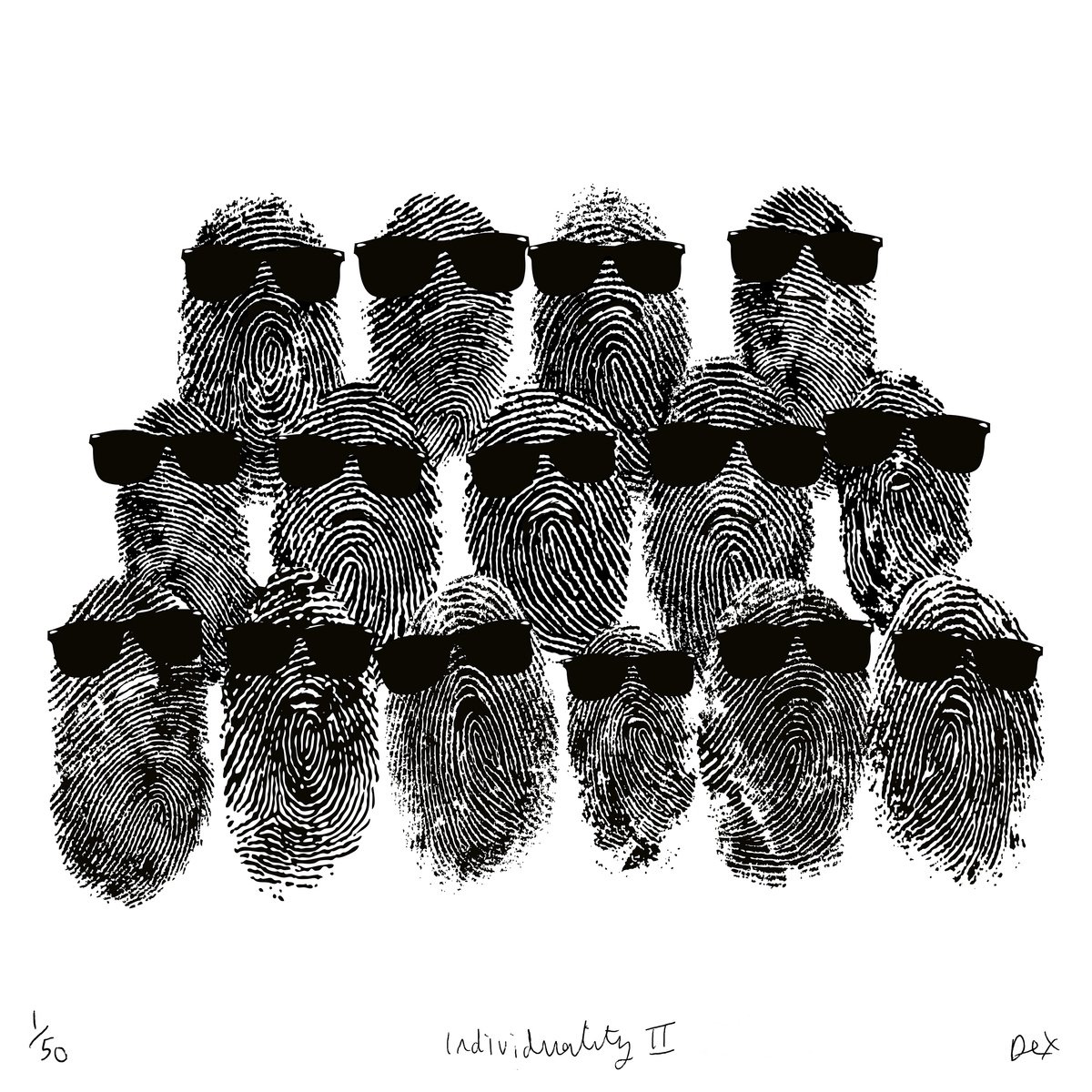 Graphic Giclee Print , Individuality Ii By Dex, 16 X 16, Artwork For Sale On Artfinder