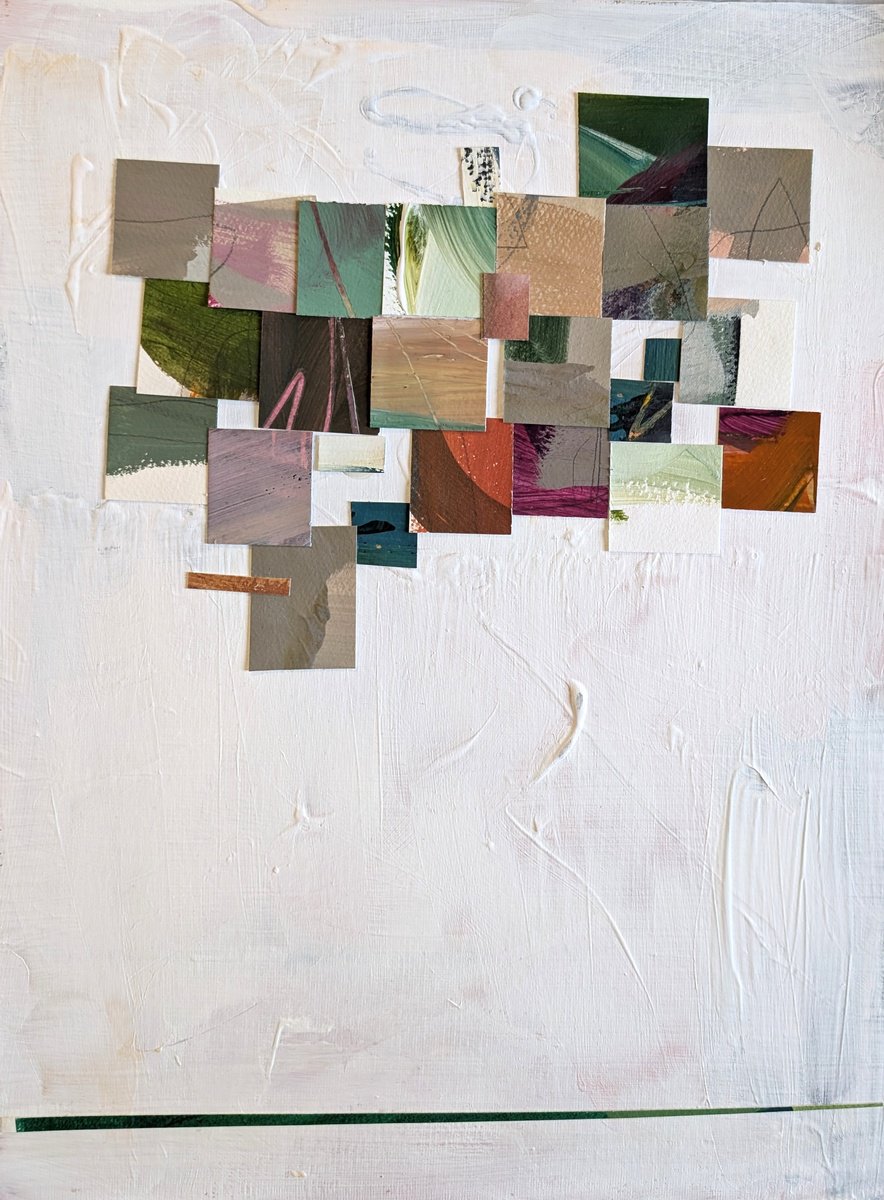 Geometric Abstract Painting By Margaret Lipsey, 12 X 16", Construction I, Original Artwork