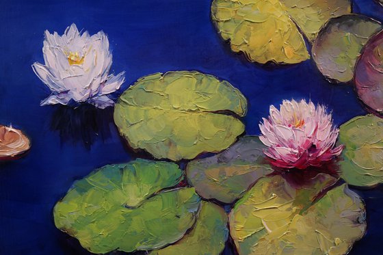 "Lilies on the Pond"