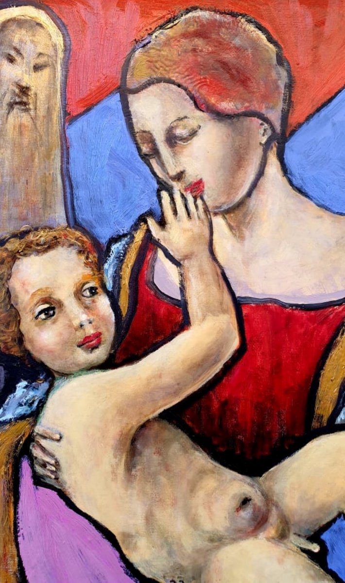 Expressive Oil Painting , Blessing. By Leo Baxiner, 16 X 20, Artwork For Sale On Artfinder
