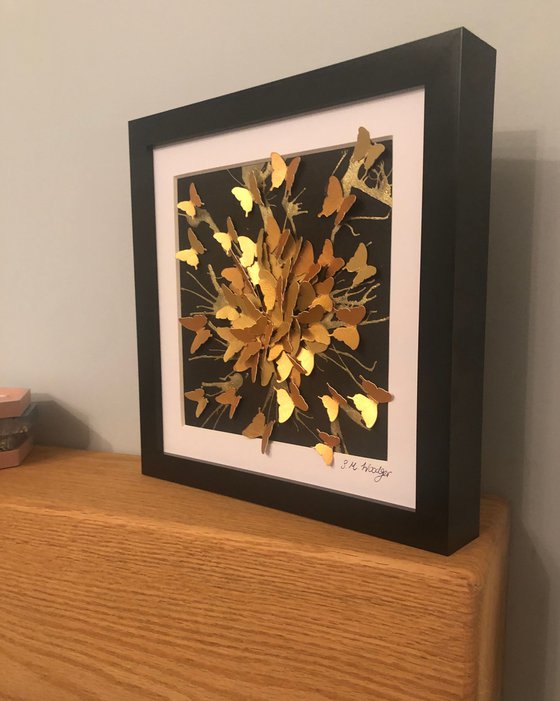 Solar burst - golden butterflies