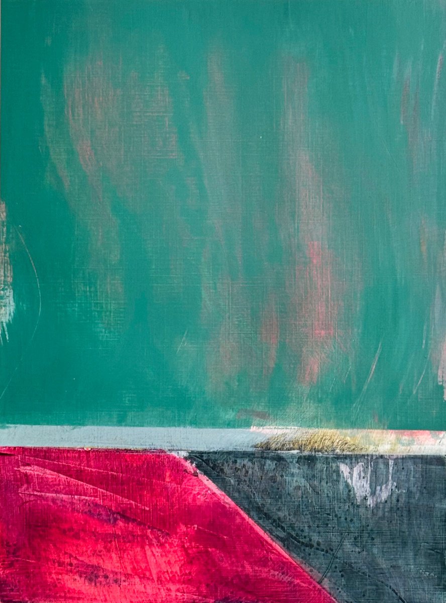 Rosy Field By The River By Katrin Roth, 12 X 16, Artwork For Sale On Artfinder
