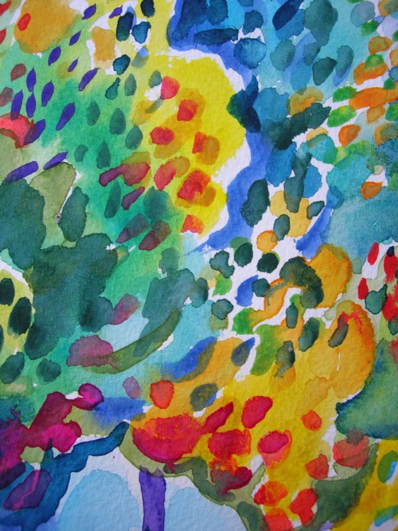 Canopy of trees - watercolours