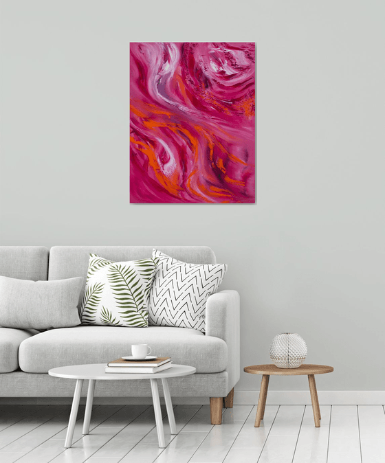 Warm hug, original painting, 70x90 cm