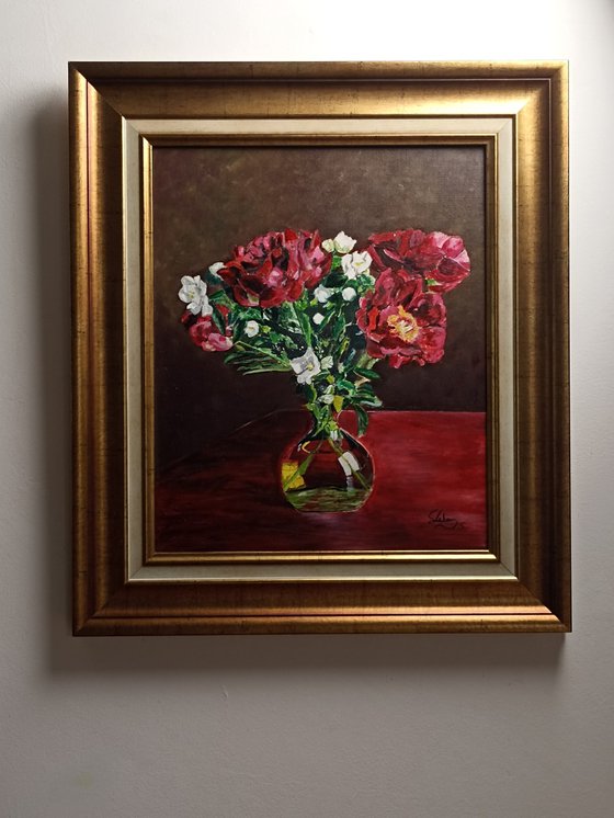 Peonies flowers