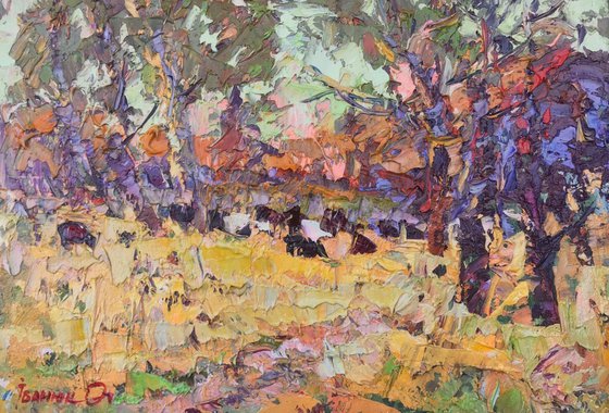 Oil painting on the edge of the forest Kalenyuk Alex nKalen831