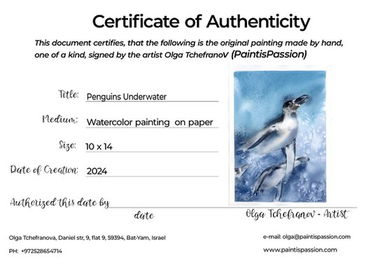 Penguins Underwater